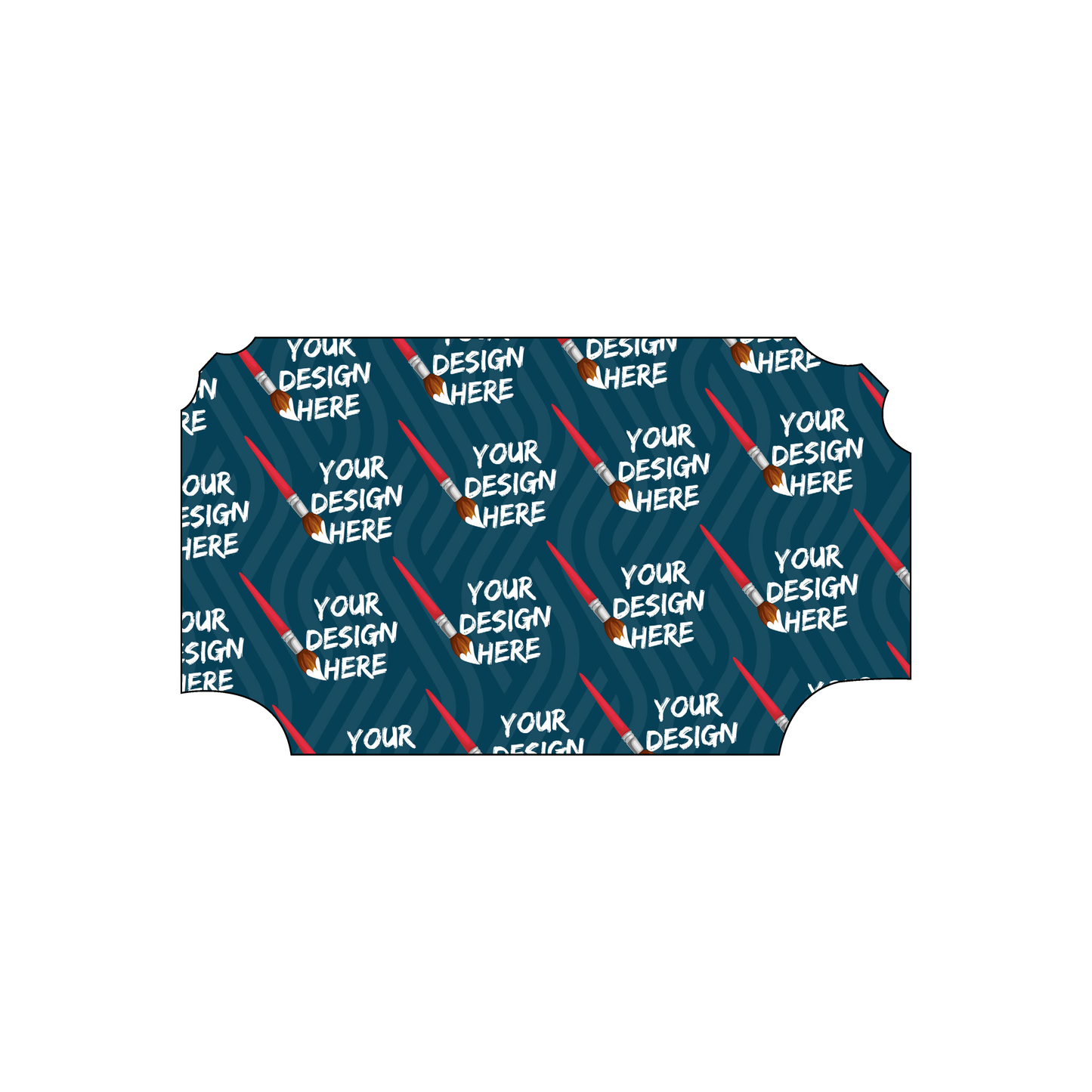 Custom Plastic 3.5" x 2" Curved and Gear Corners Cards
