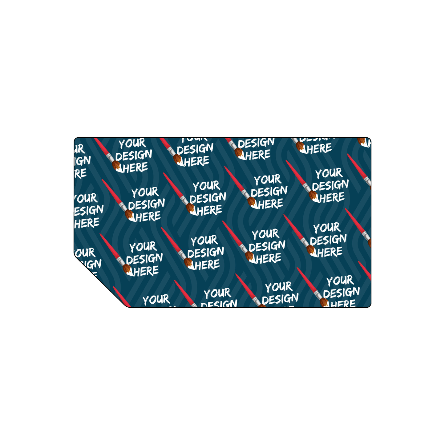 Custom Plastic 3.5" x 2" Corner Cut Out Cards