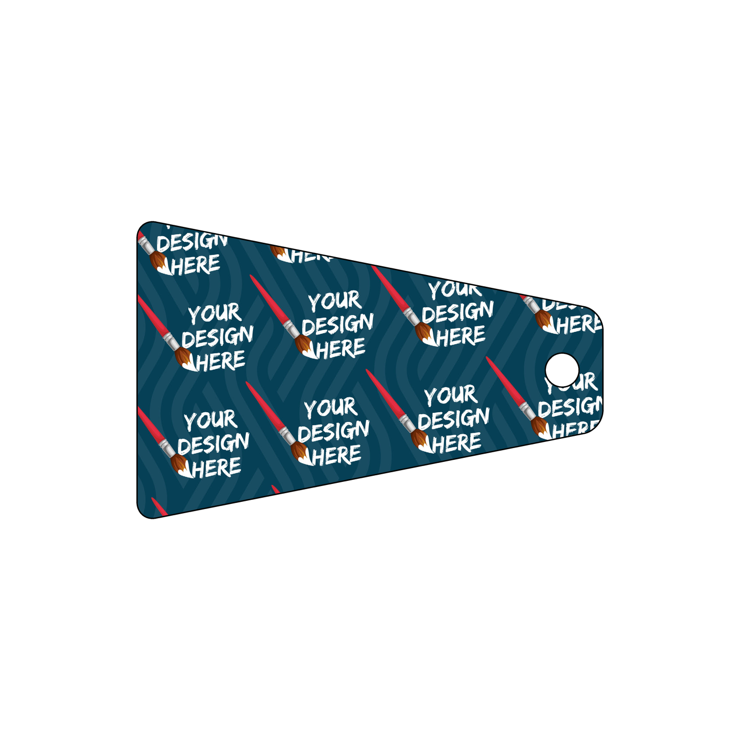 Custom Plastic 2.75" x 1.75" Triangle Key Tags