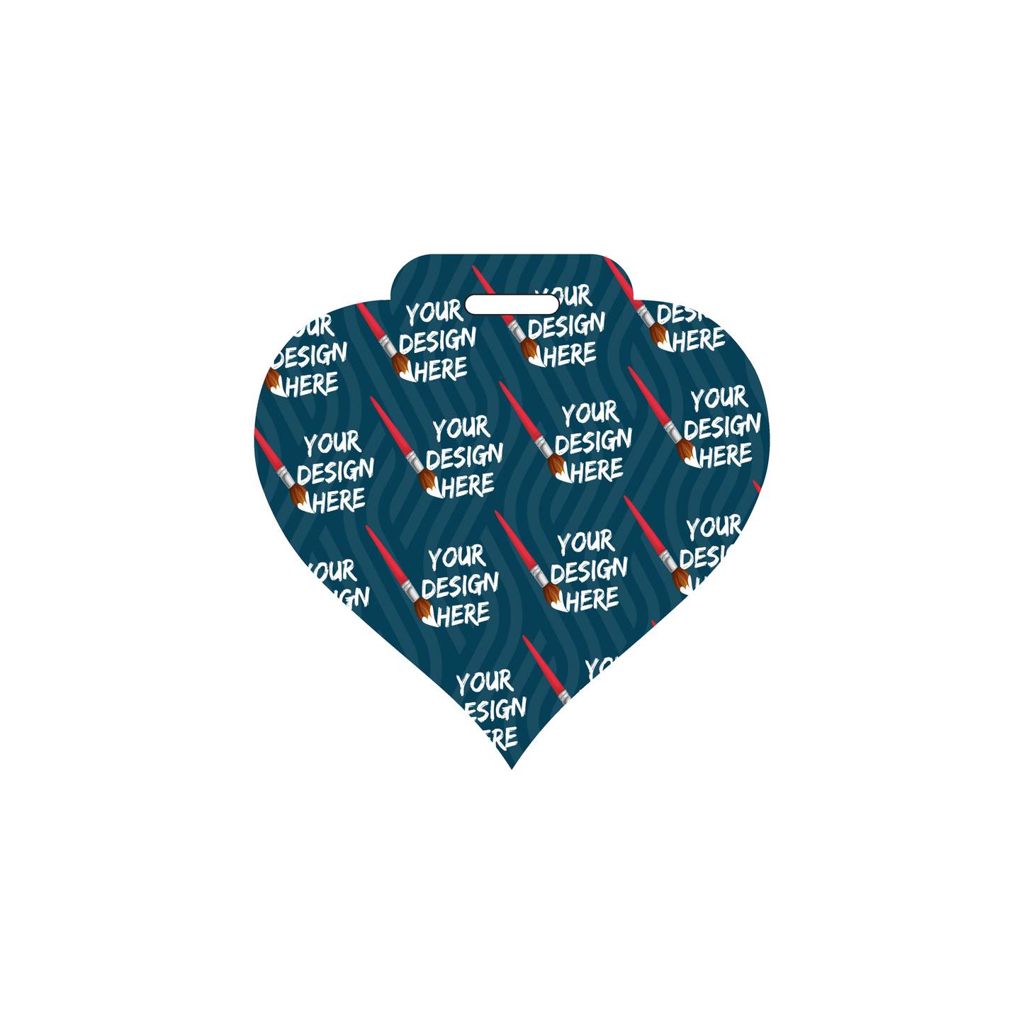 Custom Plastic 3" x 3" Heart Shape Badges