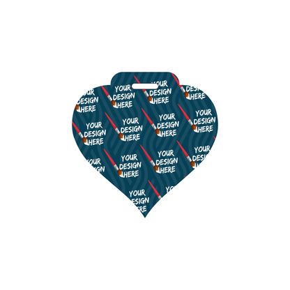Custom Plastic 3" x 3" Heart Shape Badges