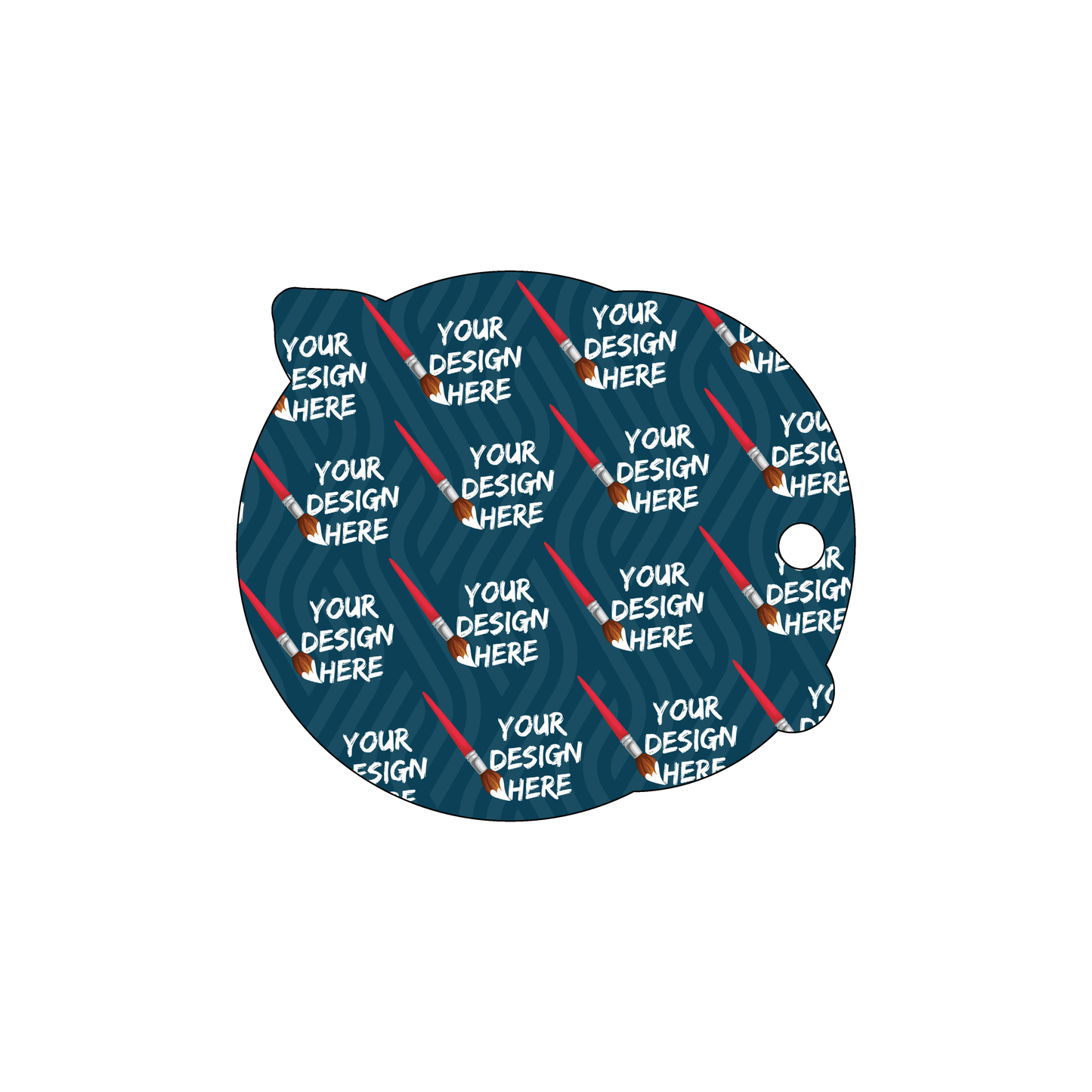 Custom Plastic 3.375" x 3" Planet Shape Tags