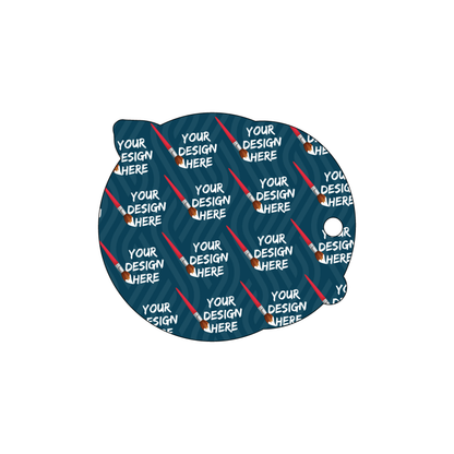 Custom Plastic 3.375" x 3" Planet Shape Tags