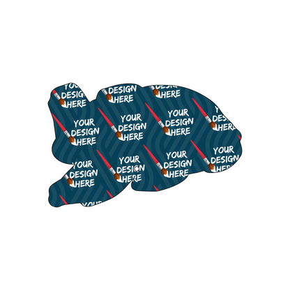 Custom Plastic 3.5" x 2.24" Fish Shape Cards