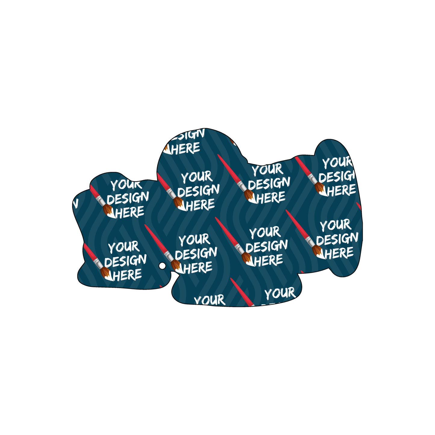Custom Plastic 3.48" x 2.14" Airplane Shape Cards