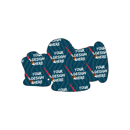 Custom Plastic 3.48" x 2.14" Airplane Shape Cards