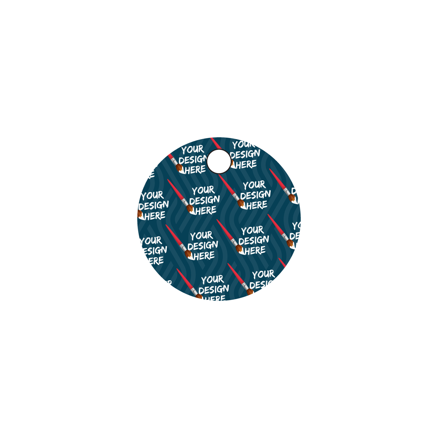 Custom Plastic 1.25" Small Circle Key Tags