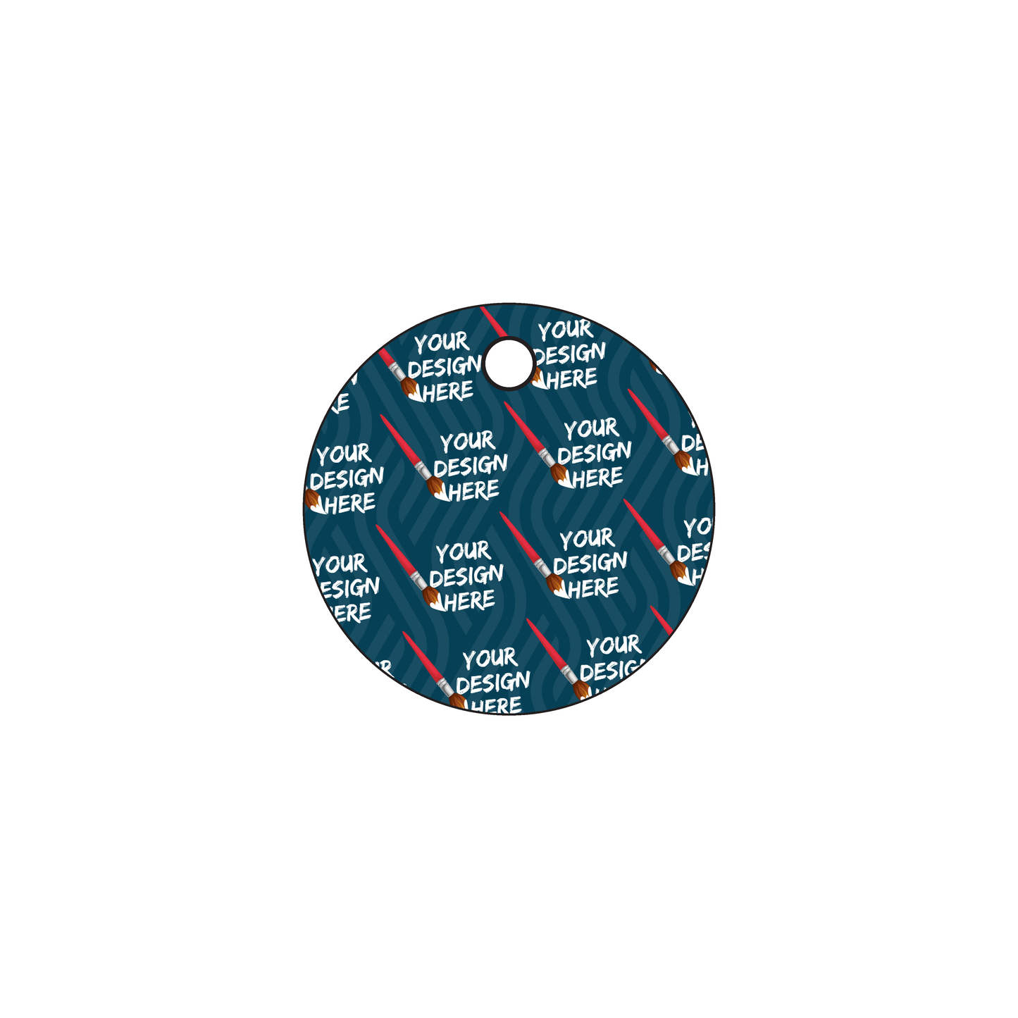 Custom Plastic 1.5" Small Circle Key Tags