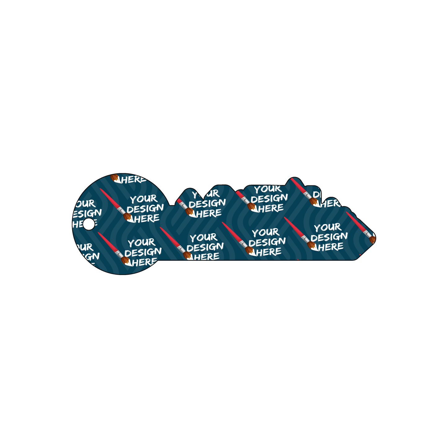 Custom Plastic 3.71" x 1.25" Key Shape Key Tags
