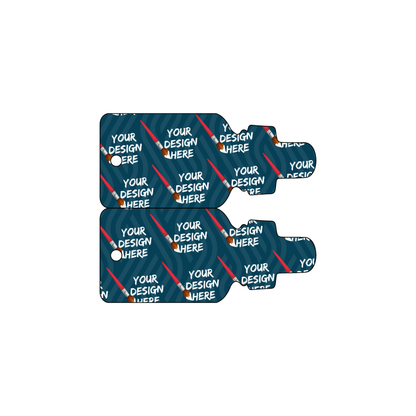 Custom Plastic 2.4" x 2.1" Breakaway Two Eye Dropper Key Tag Combo