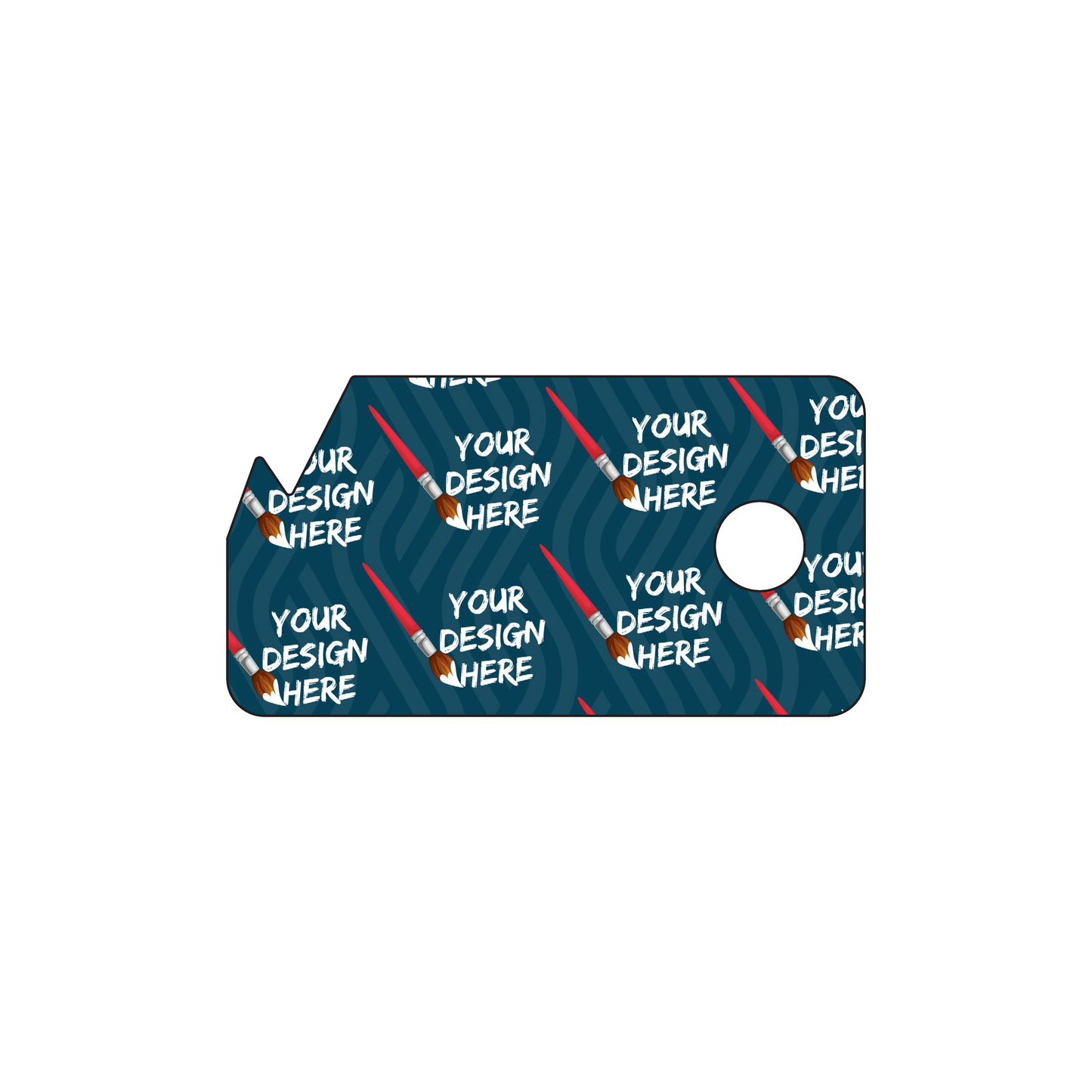 Custom Plastic 2.125" x 1.131" Chipped Key Tags