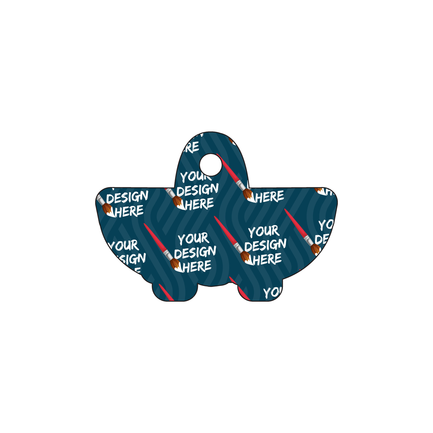 Custom Plastic 2" x 1.4" Basket Shape Key Tags