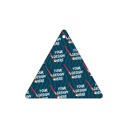 Custom Plastic 4.5" x 4" Triangle Tags