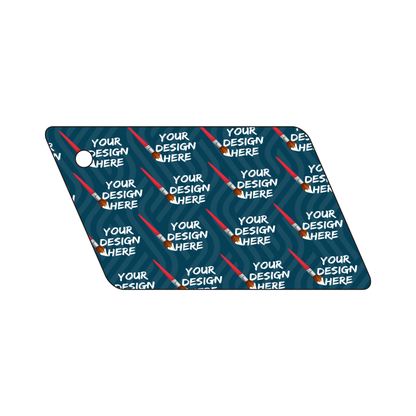 Custom Plastic 2.5" x 1.25" Parallelogram Key Tags