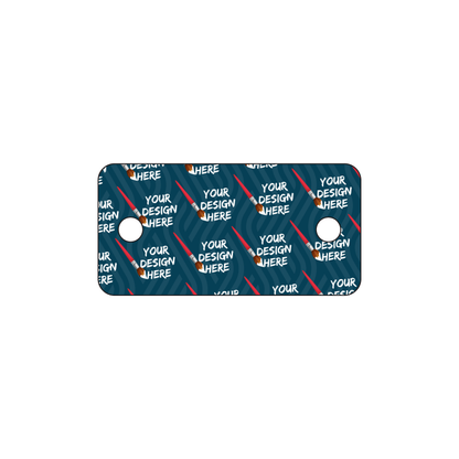 Custom Plastic 2" x 1" Two Hole Key Tags