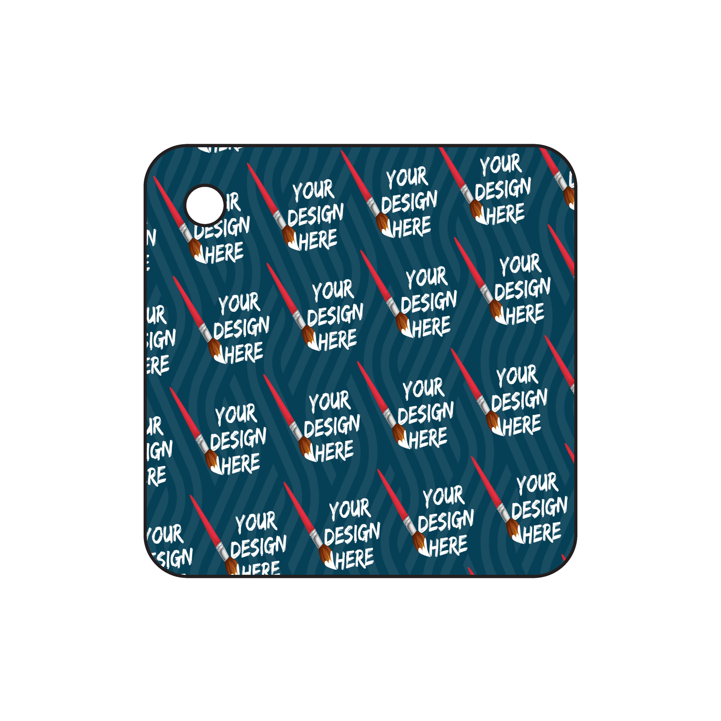 Custom Plastic 2" x 2" Square Key Tags