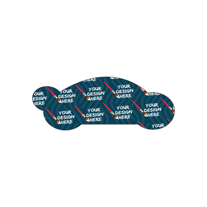 Custom Plastic 4" x 1.25" Car Shape Cards