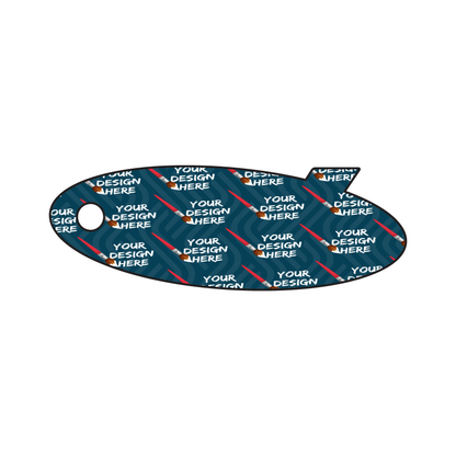 Custom Plastic 2.45" x .85" Surf Board Key Tags