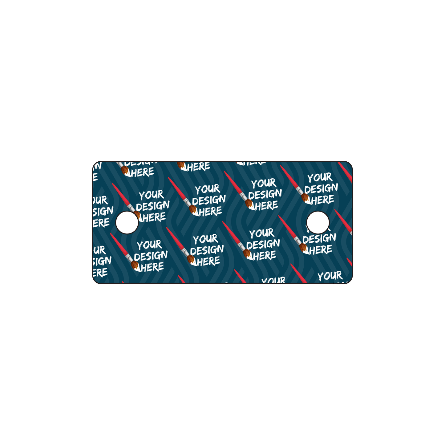 Custom Plastic 2.125" x 1" Two Hole Tags