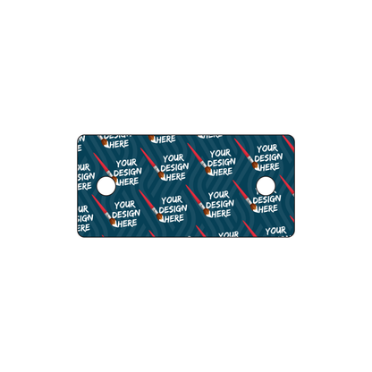 Custom Plastic 2.125" x 1" Two Hole Tags