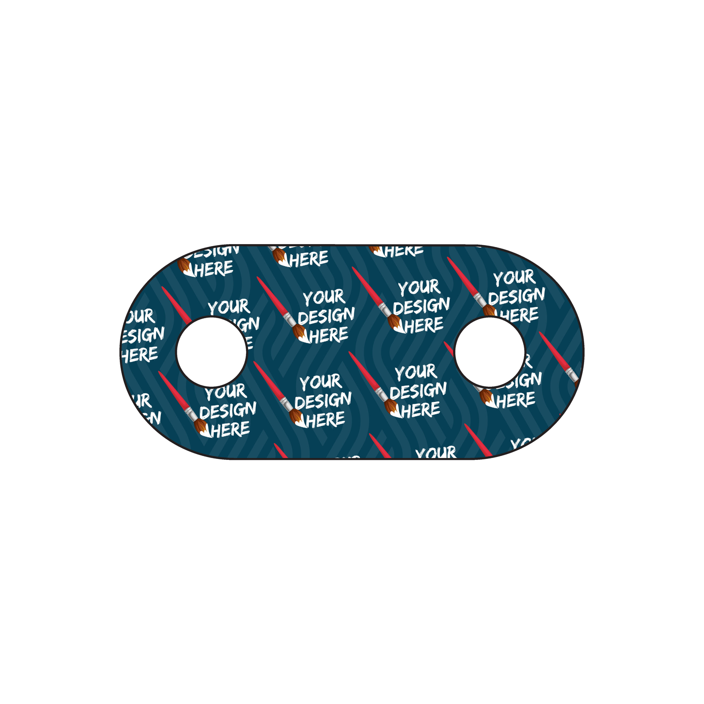 Custom Plastic 1.625" x .75" Small Two Hole Tags