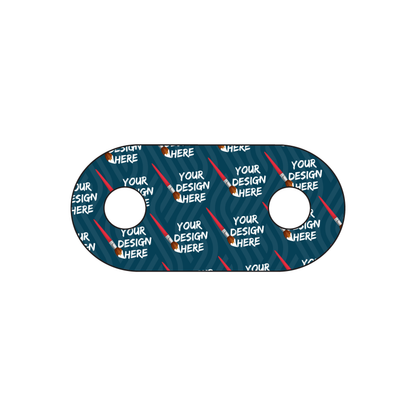 Custom Plastic 1.625" x .75" Small Two Hole Tags