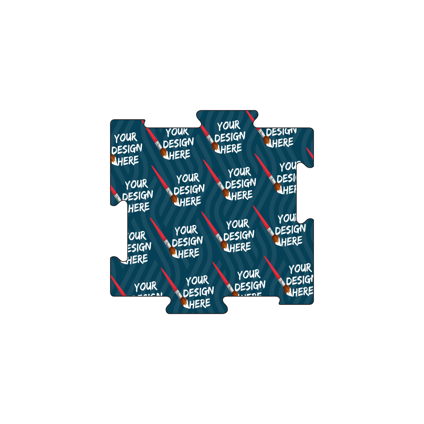 Custom Plastic 2.5" x 2.5" Puzzle Piece Cards
