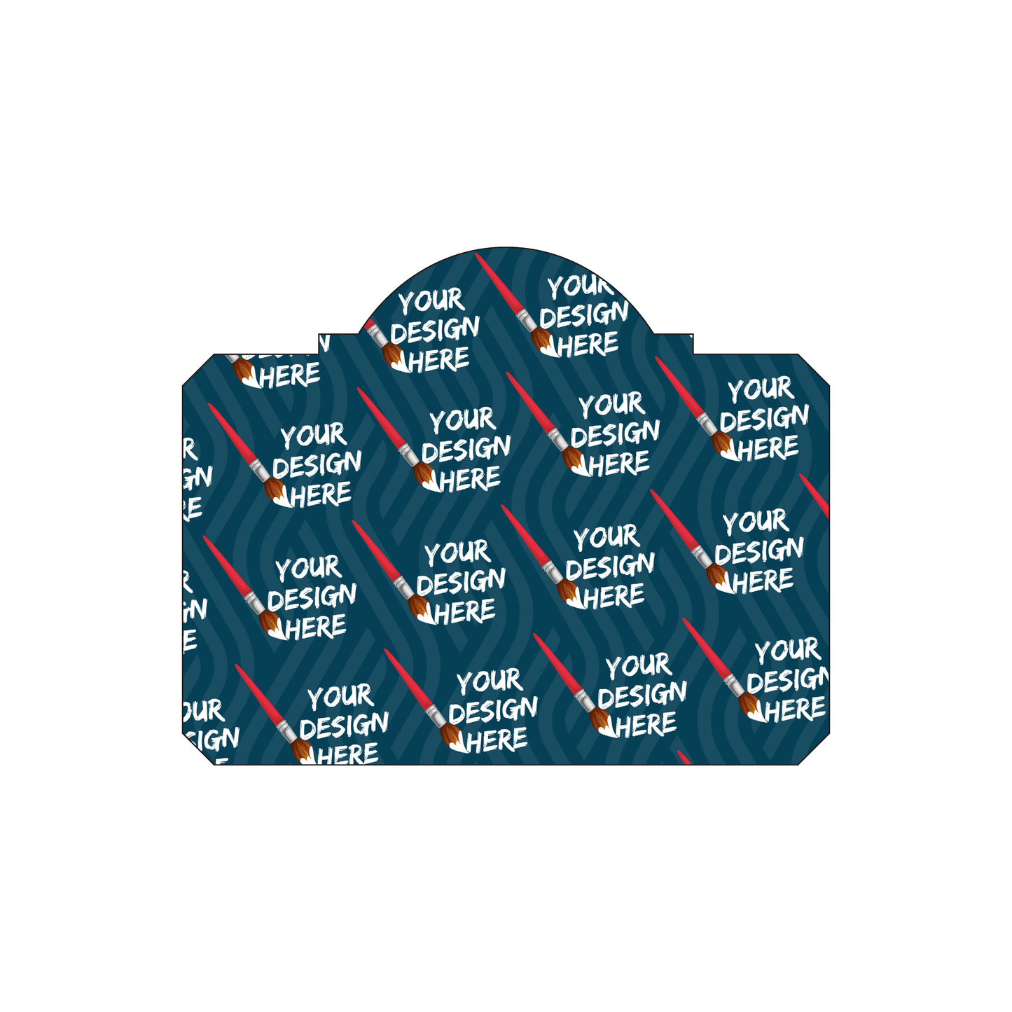Custom Plastic 4" x 3.2" Banner Shape Cards