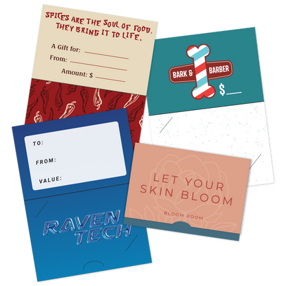 Custom Gift Card Backers