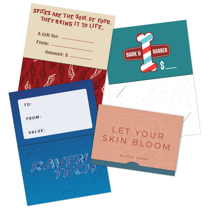 Custom Gift Card Backers