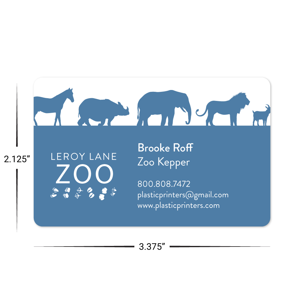 Custom Plastic Business Cards - 3.375