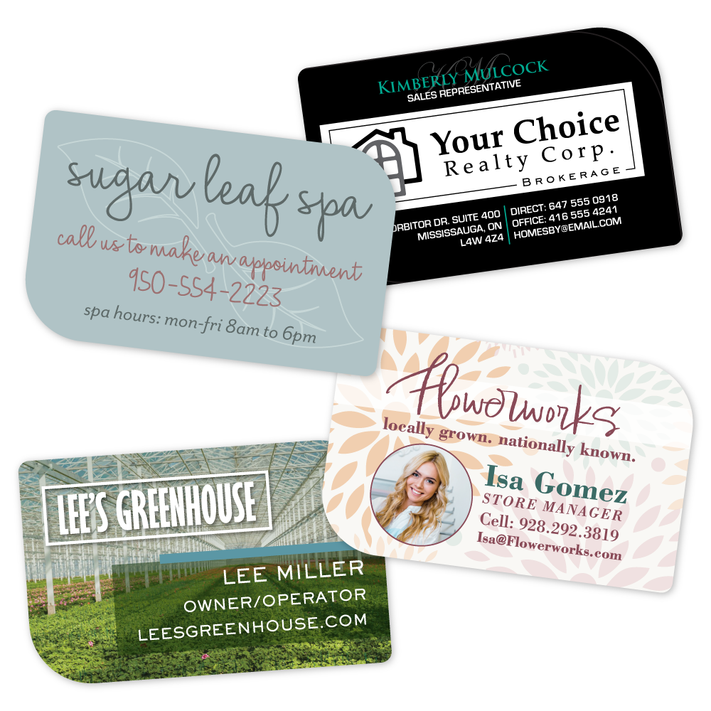 Custom Plastic Business Cards - Leaf Shape – Plastic Printers