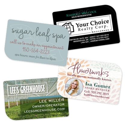 Custom Plastic Business Cards - Leaf Shape