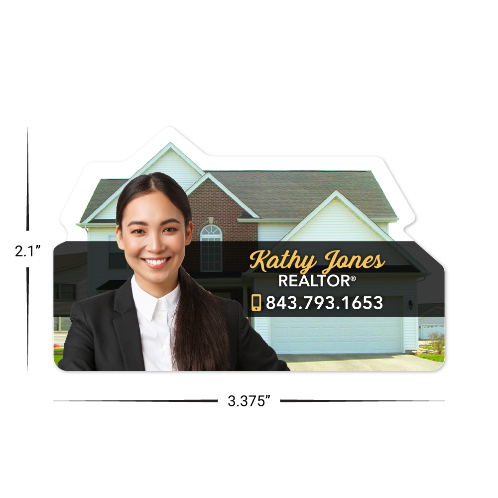 Custom Plastic Business Cards - House Shape