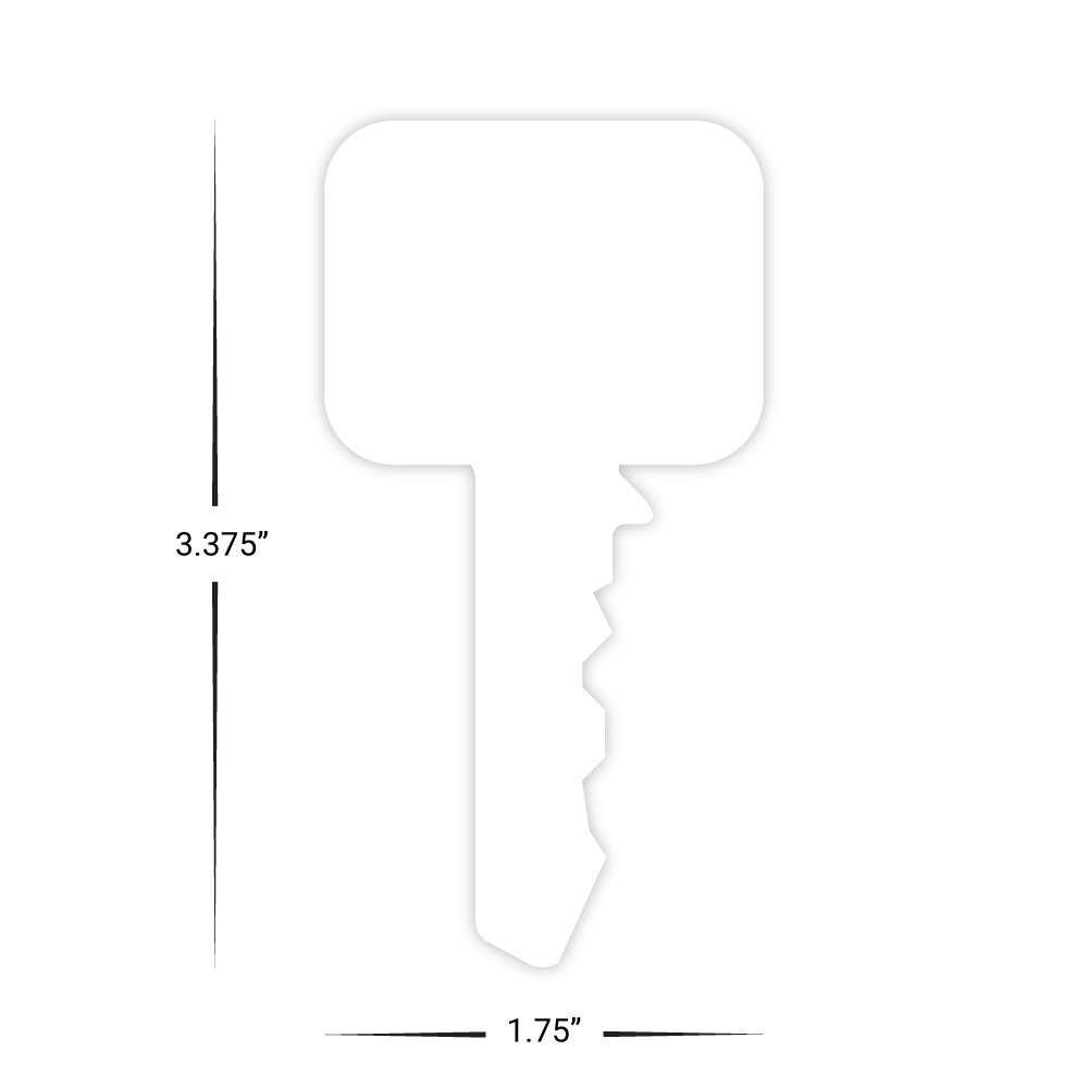 Custom Plastic Business Cards - Key Shape