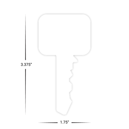 Custom Plastic Business Cards - Key Shape