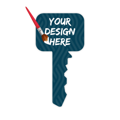 Custom Plastic Business Cards - Key Shape