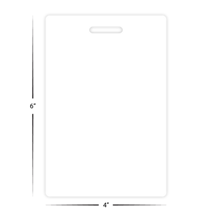 Custom Conference Badges - 4" x 6" Shape - Line Punch