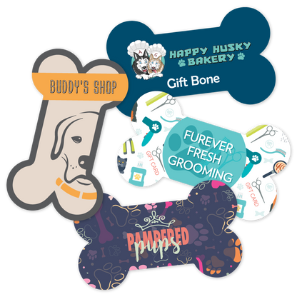 Bone Shape - Custom Gift Cards