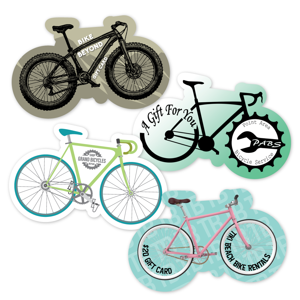 Bike Shape - Custom Gift Cards