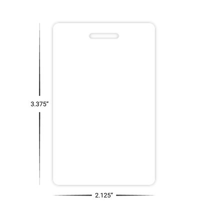 Custom ID Badges - 3.375" x 2.125" Vertical Shape