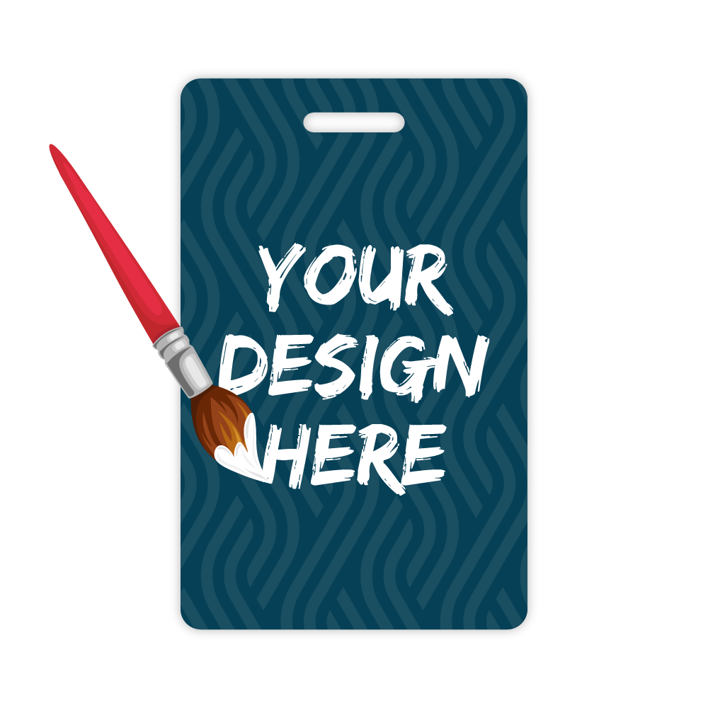 Custom id badges 3 375 x 2 125 vertical shape plastic printers