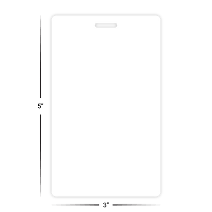Custom ID Badges - 3" x 5" Vertical Shape