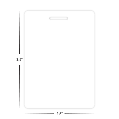 Custom ID Badges - 3.5" x 2.5" Vertical Shape
