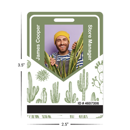 Custom ID Badges - 3.5" x 2.5" Vertical Shape