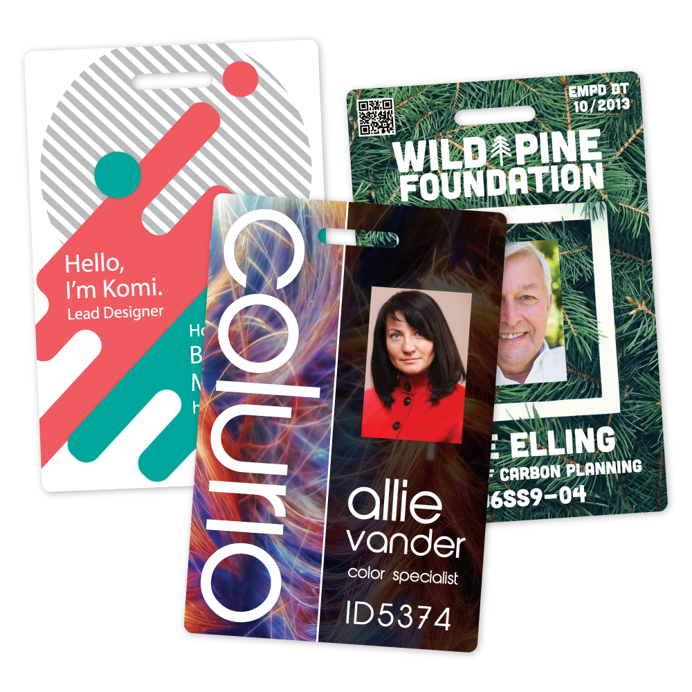 Custom ID Badges 4 X 6 Vertical Shape Plastic Printers Custom id badges 4 x 6 vertical shape plastic printers