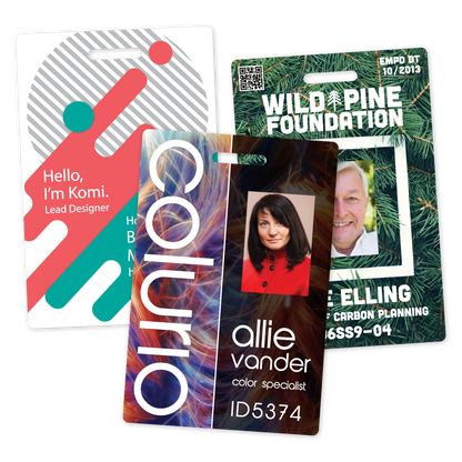 Custom ID Badges - 4" x 6" Vertical Shape
