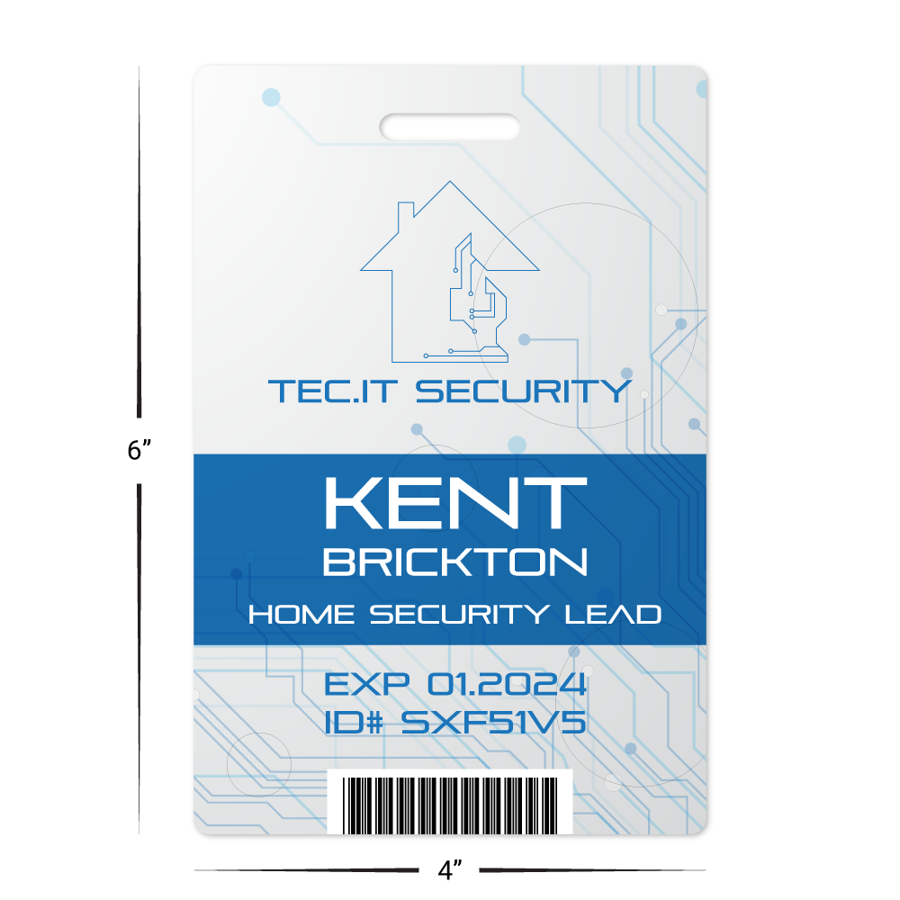 Custom ID Badges 4 X 6 Vertical Shape Plastic Printers Custom id badges 4 x 6 vertical shape plastic printers