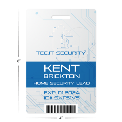 Custom ID Badges - 4" x 6" Vertical Shape
