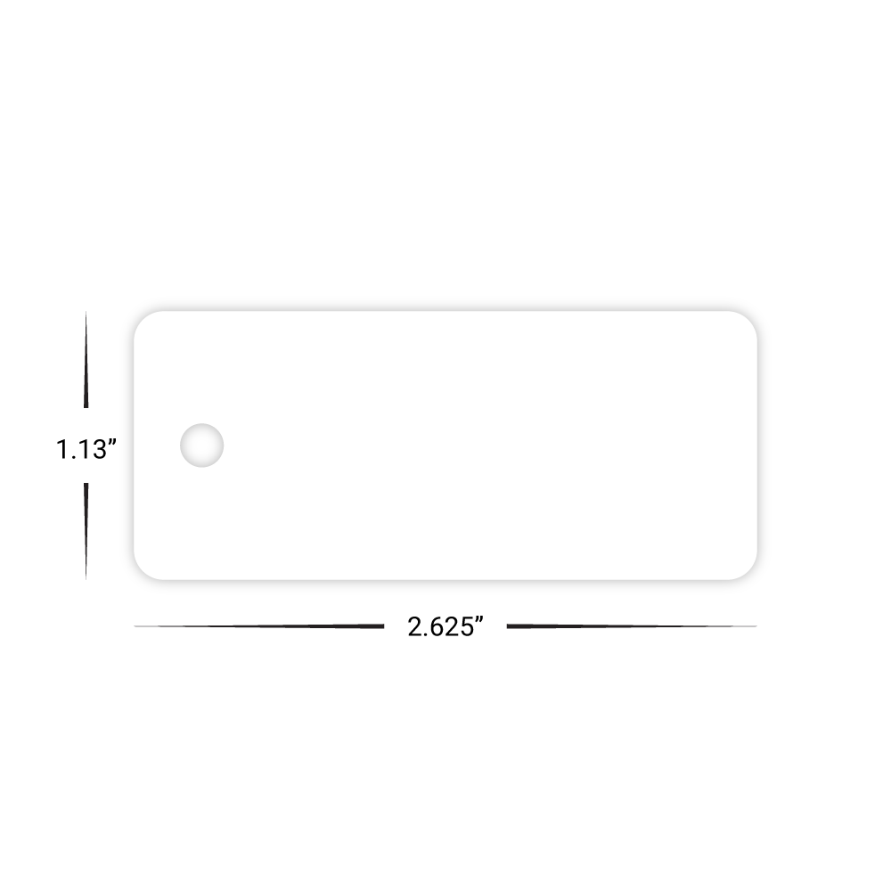 Custom Key Tags - 2.625” x 1.13“ Shape